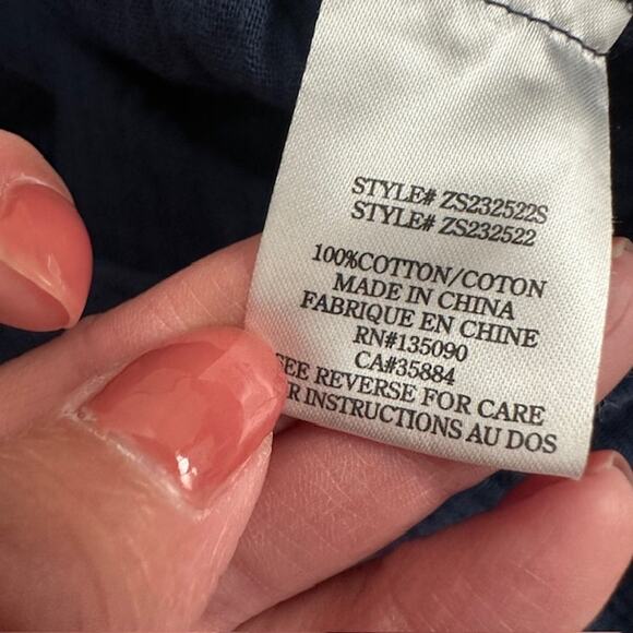 Z Supply Suntide Gauze Romper Size: Medium Color: Navy - Picture 8 of 9